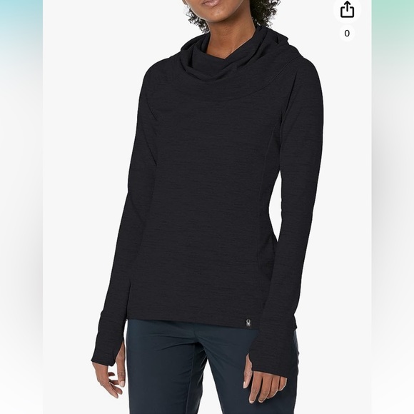 Spyder Black Solitude Funnel Neck Pullover - Picture 1 of 5